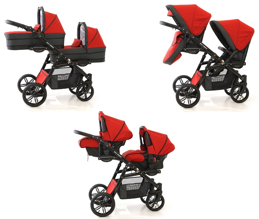 poussette double nacelle et siege